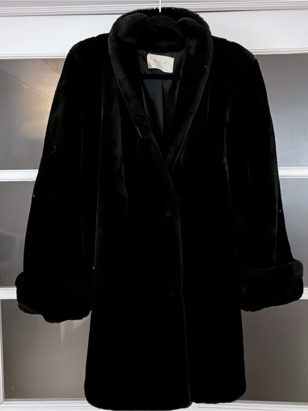 Women's Black Teddy Coat - Plush Faux Fur Jacket